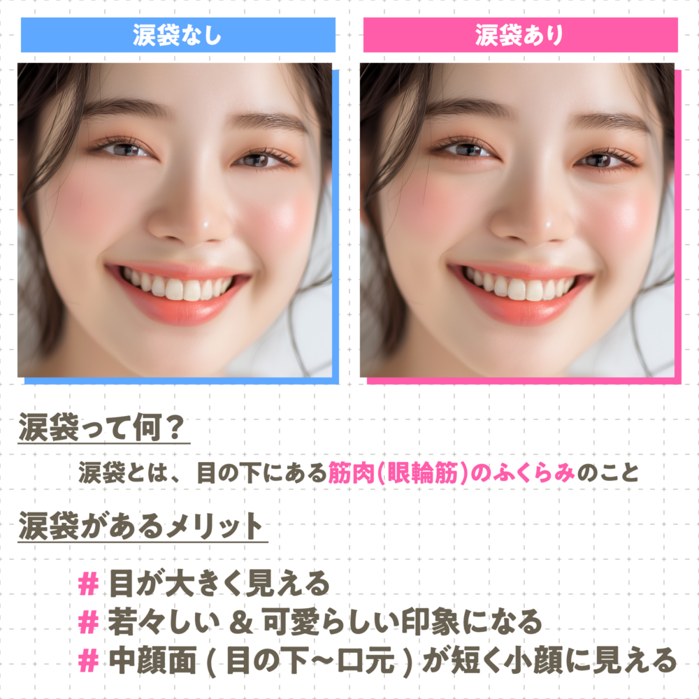 松田医師による涙袋形成の症例写真